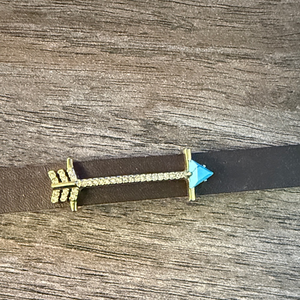 KEEP Collective Gold Arrow Charm with Turquoise Accent. Stella and dot